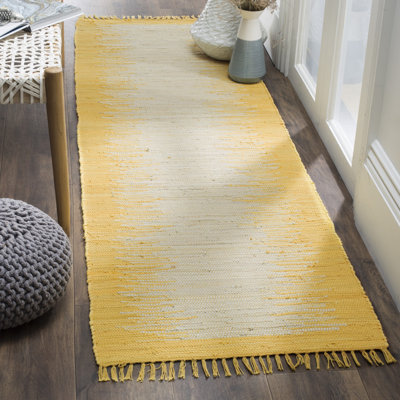 Annia Hand Woven Cotton Abstract Rug