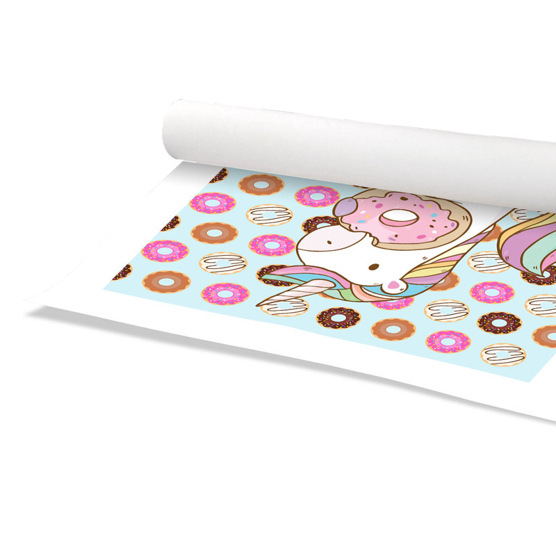 Adhésif décoratif beigne licorne, H 10 po x l 10 po x P 1 po, Papier