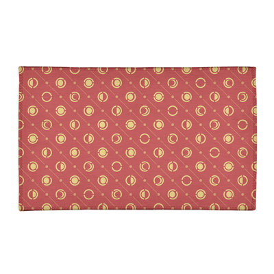 Tapis orange/jaune lune phases