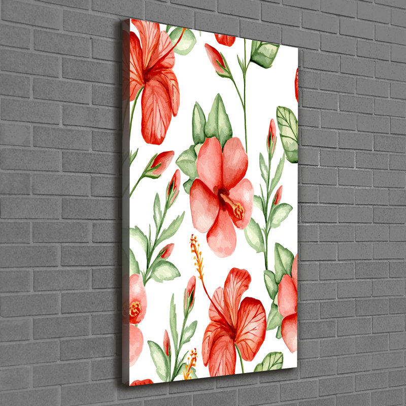Tropical Flowers - Wrapped Canvas Print
