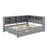 Modern L-Shaped Storage Daybed: Wooden Design, Twin Trundle, Shelves, USB Charging Station & Platform Frame | No Box Spring Required (Girls, Boys, Teens)-1454600122