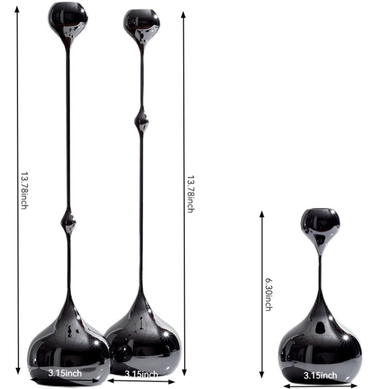 13.78'' H Metal Fireplace Candlestick
