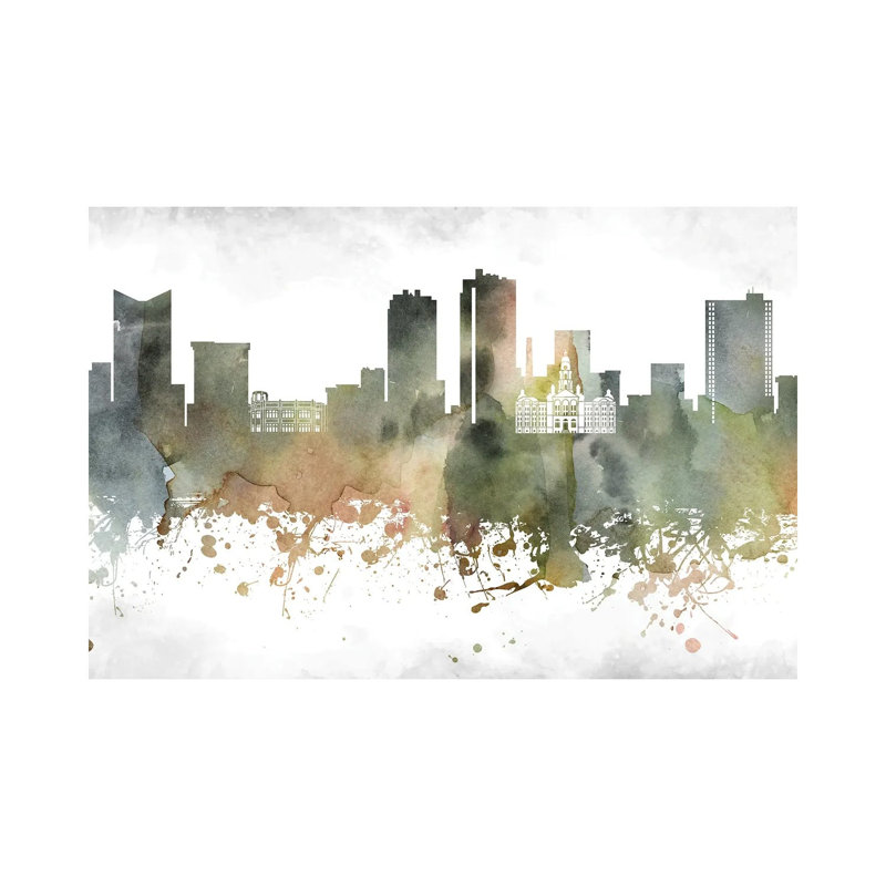 Fort Worth Skyline by WallDecorAddict - Wrapped Canvas Print, 20.32 cm H x 30.48 cm W
