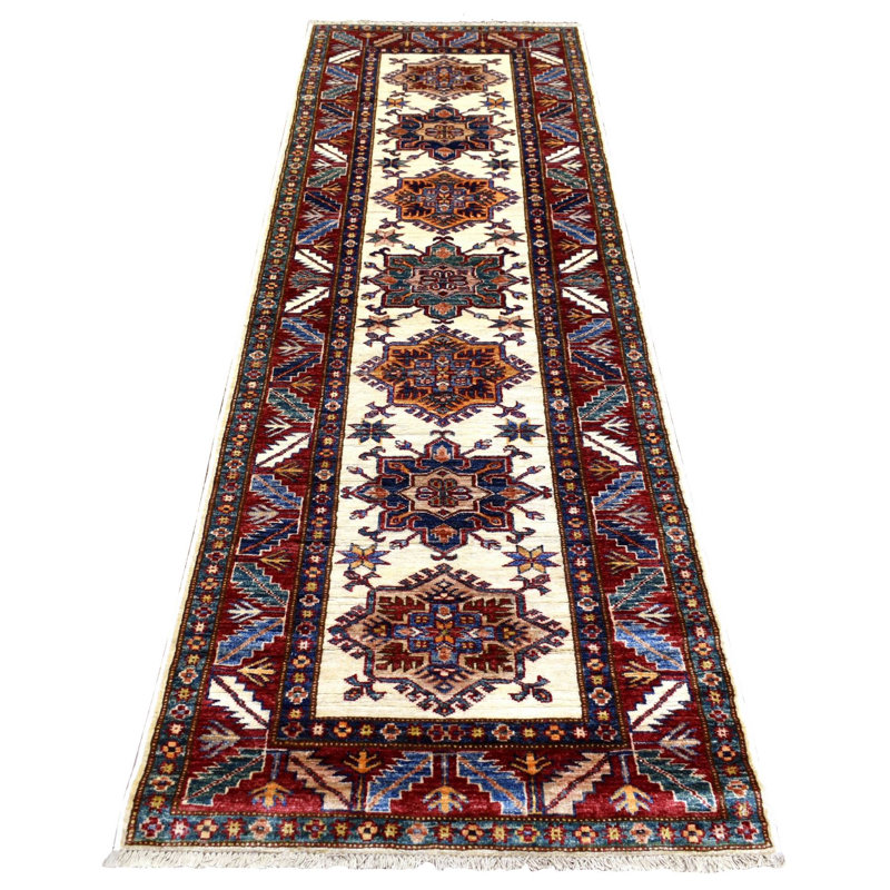 Tapis de couloir oriental en laine douce ivoire noué à la main 2 pi 9 po x 8 pi 6 po 2 pi 9 po x 8 po 6 po AF64AA4DC8094EC2AE2541668BFB93D4
