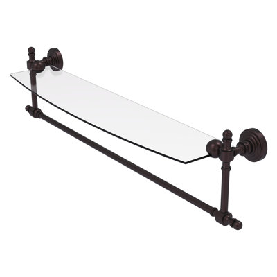 Retro Wave Bracket Shelf with Towel Bar