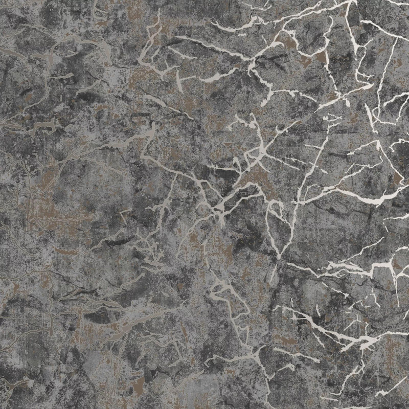 Boutique Carrara Textured Plain Wallpaper, Black