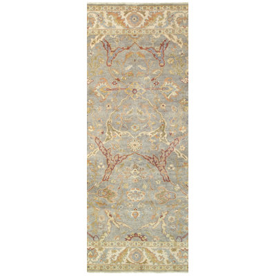 Presley Traditional Hand-Knotted Wool Gray Area Rug
