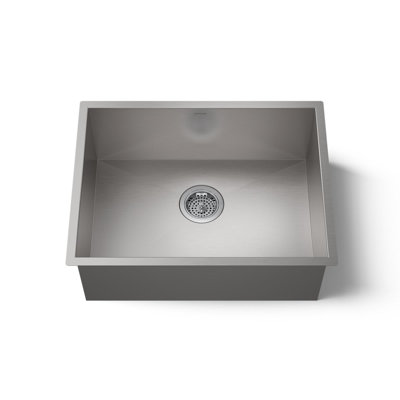 Vault 25" L x 22" W x 9-5/16" Top-Mount/Under-Mount Single-Bowl Kitchen Sink with 4 Faucet Holes