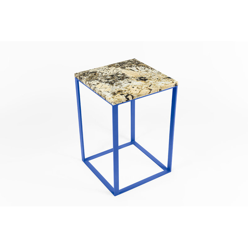 Achillefs Frame End Table, Blue
