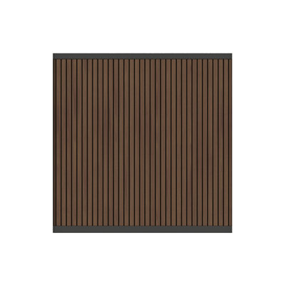 UltraEasy 6 ft. x 6 ft. Brazilian Ipe Composite European Style Vertical Fence Panel Kit with Black Frame
