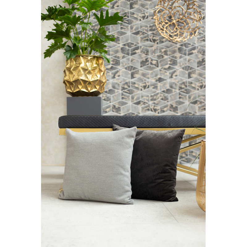 Karsyn Floral Square Cushion Cover, Charcoal