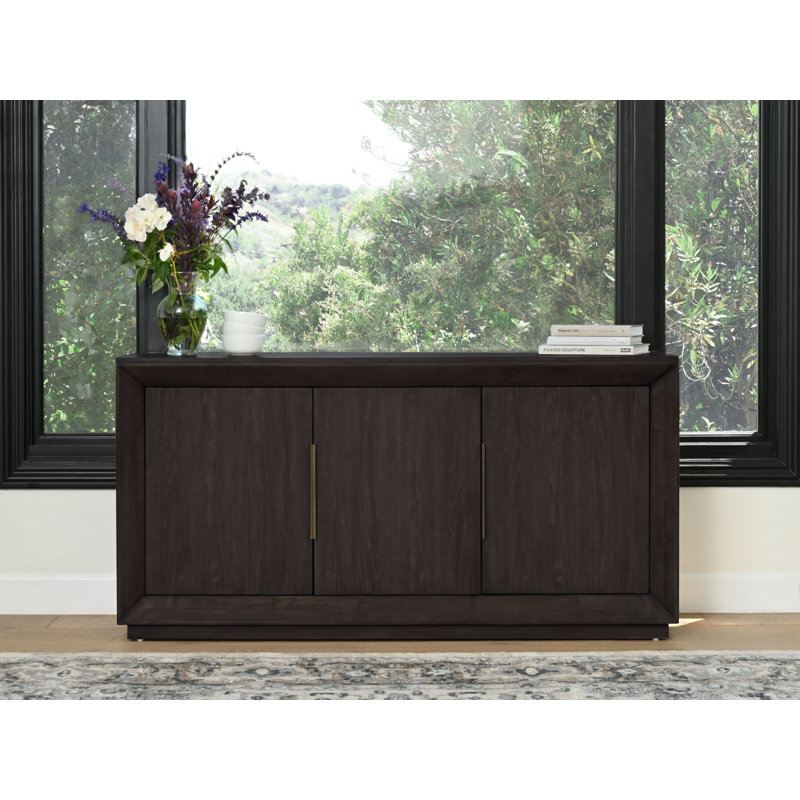 Goodwin 70in. Multi-use Oak Console, Espresso, Brown