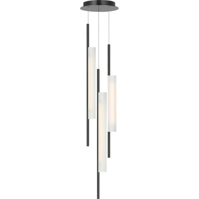 Windchime Chandelier with Soft Etched Glass