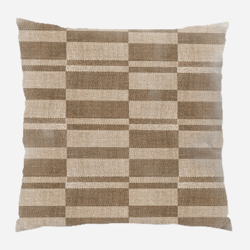 Fabric Geometric Microsuede Reversible Throw Pillow