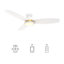 Ventilateur de plafond Smart DC avec lumière DEL, télécommande, encastré-70836688-93934863