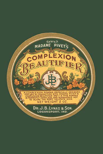 « madame pivet complexion beautifier », affiche rétro, H 30 po x l 20 po