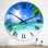 Belle plage avec soleil éclatant - horloge murale nautique et côtière