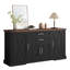 Armoire de rangement avec porte de grange 63 po avec 2 tiroirs et support de porte 63 po-952204533