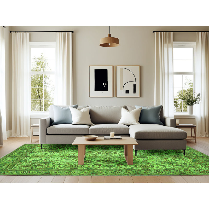 Annelies Performance Oriental Indoor Rug, Rectangle 6' x 9'