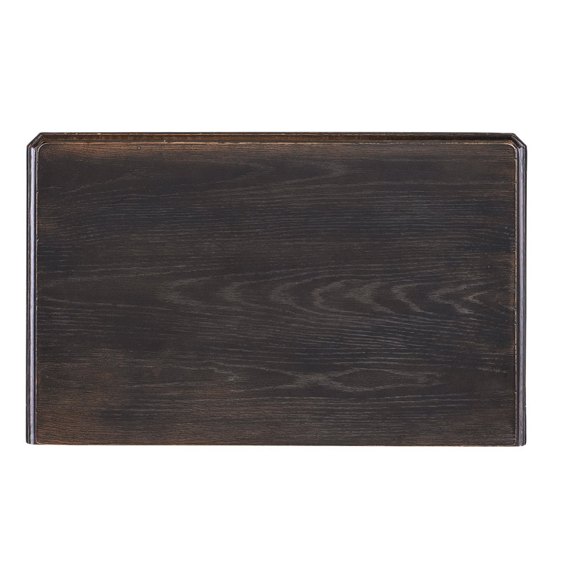 Americana Three-Drawer Nightstand, Black