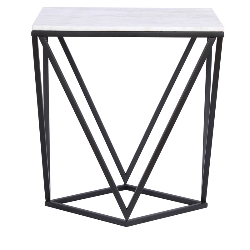 Marble Top Frame End Table