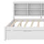 Lit de jour double en bois avec lit gigogne, tablette de rangement et ports de chargement USB inclus