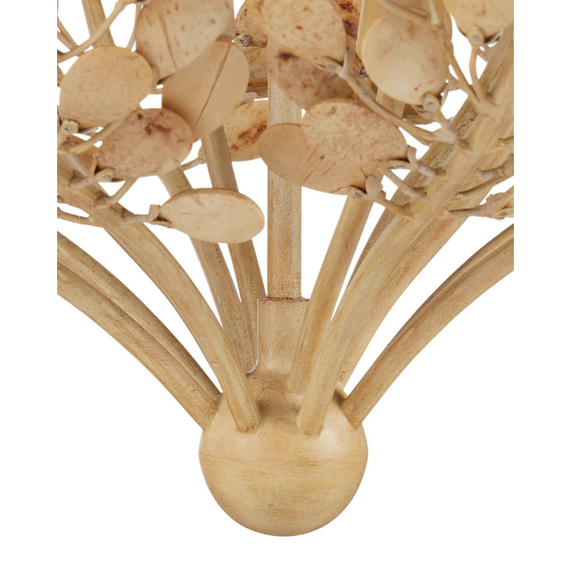 Coco Cream and Natural Coconut Shell 4-Light Chandelier