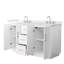Meuble-lavabo double autoportant 60 po avec plateau en quartz Elan TK-108351745-108351744-108351743