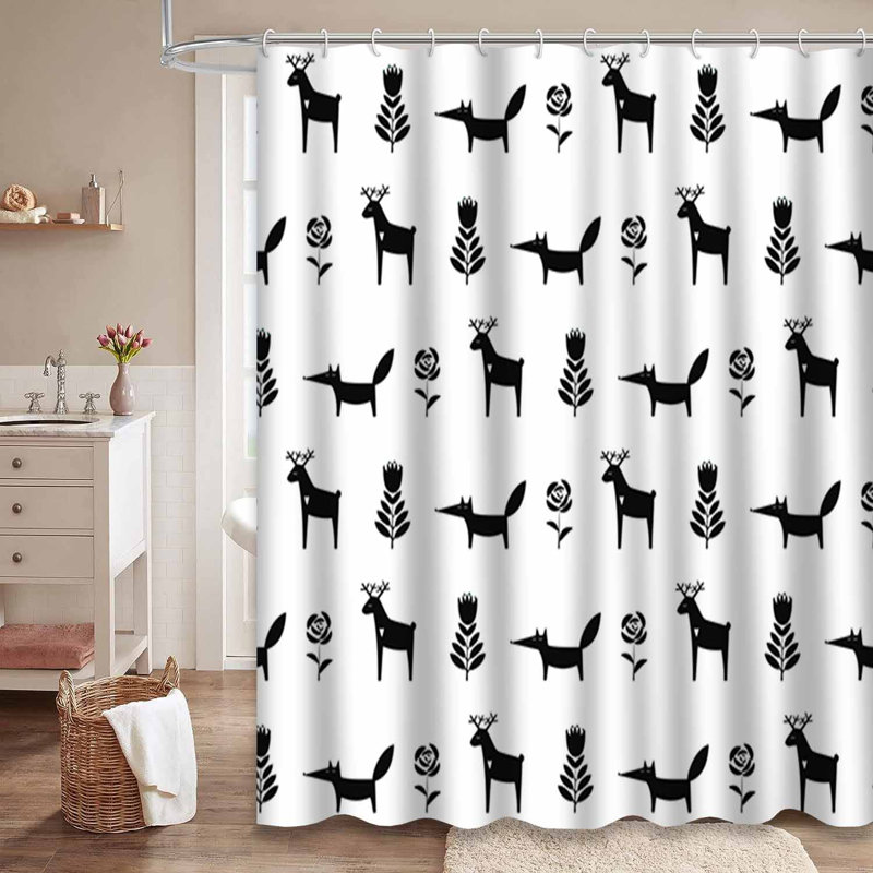 Rideau de douche Black Deer, L 72 po x l 72 po