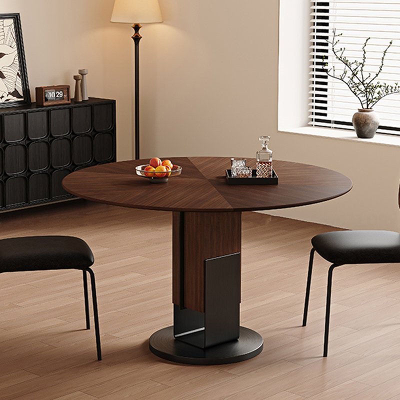 Table de salle à manger en bois massif de style français rétro