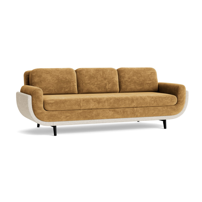 Regatta 100 Sofa, Vintage Chenille-BronzeTextured Slub Weave-Toffee, Black