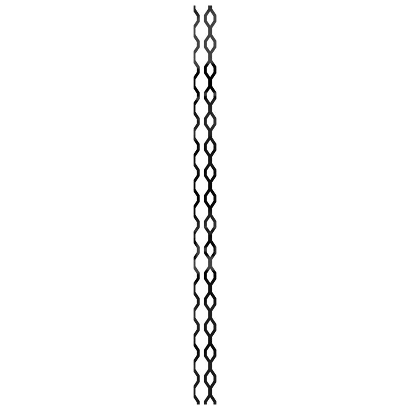 Ensemble de panneaux muraux décoratifs réglables en acrylique Wabash (paquet de 24), H 94 po x l 3 po, Noir