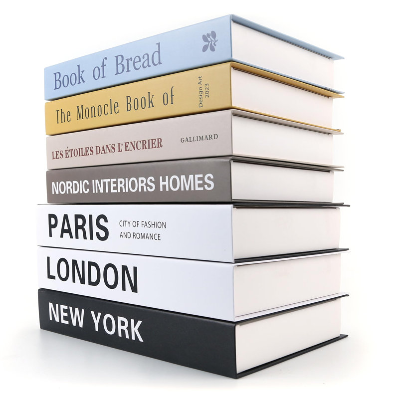  Livres décoratifs pour la maison moderne, table basse, livres décoratifs pour salon, ensemble de 7