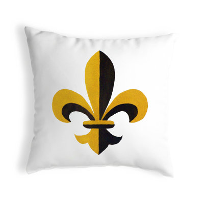 Fleur-de-lis Outdoor Reversible Throw Pillow