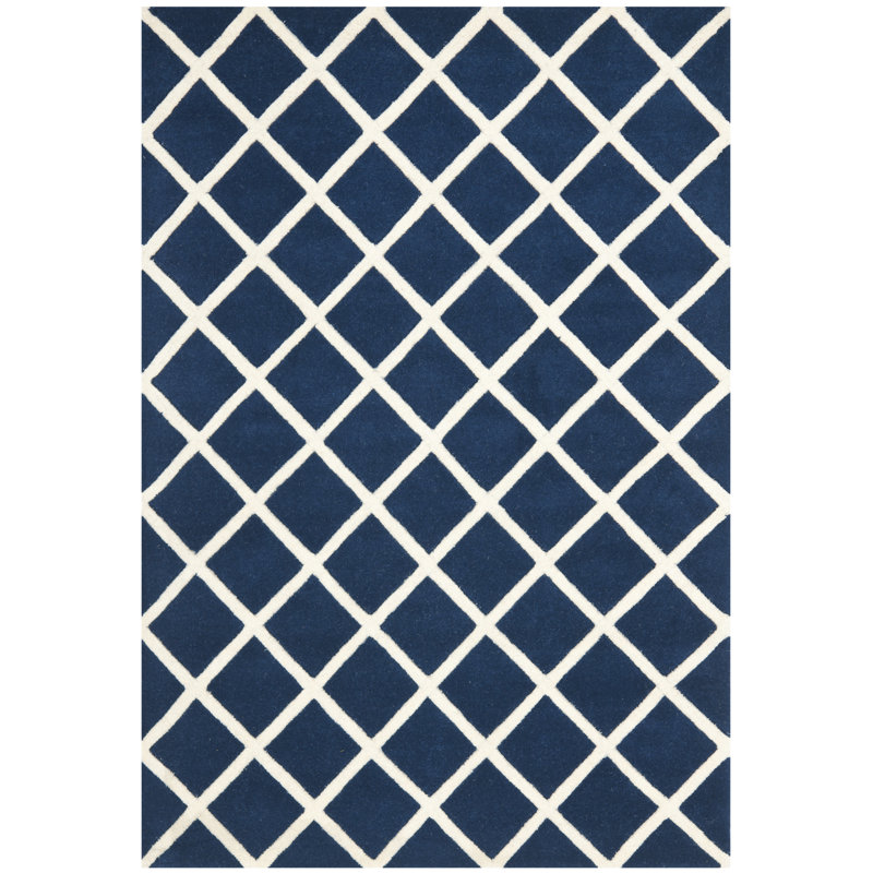 Teresita Hand Tufted Wool Geometric Rug, Rectangle 5' x 8'