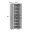 Armoire de vestibule haute blanche avec portes verrouillables - H 78,7 po, ensemble anti-basculement