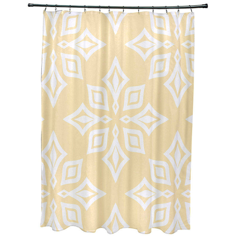Rideau de douche simple Eastbourne, Jaune