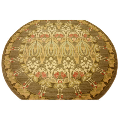 Tapis brun ikat Moore