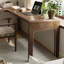 Bureau rectangulaire en bois massif brun clair-108977071-108977075