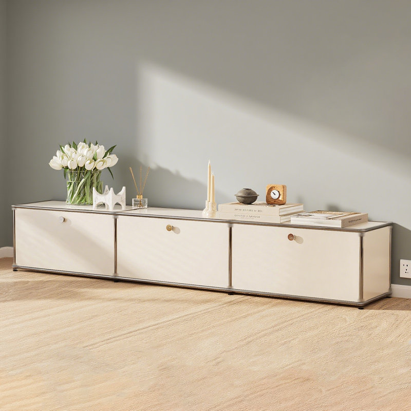 Armoire de rangement modulaire en métal avec tablettes réglables, Blanc