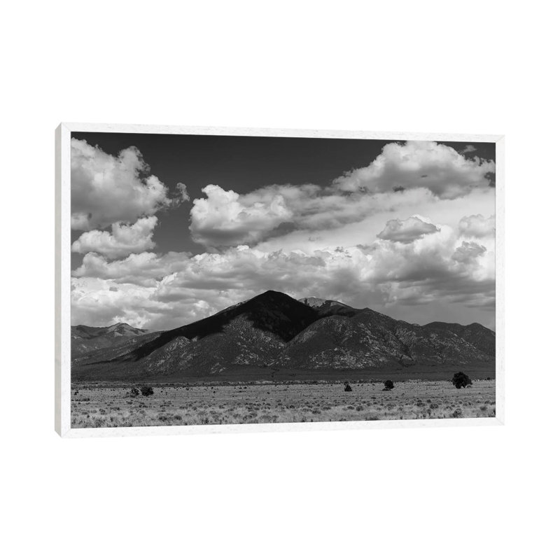 Taos Mountains by Bethany Young - Print on Canvas, White Framed, 66.04cm H x 101.6cm W x 3.81cm D