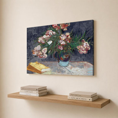 Les lauriers-roses revisités par Vincent Van Gogh - Graphisme sur toile