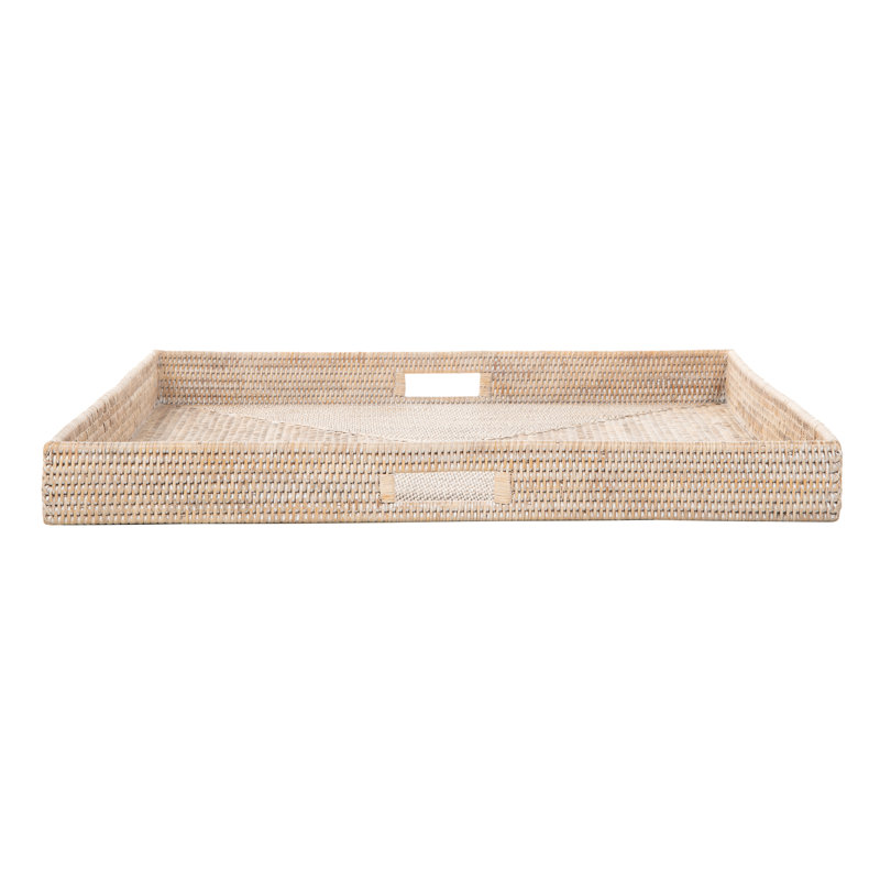Everard Wicker Tray, Beige