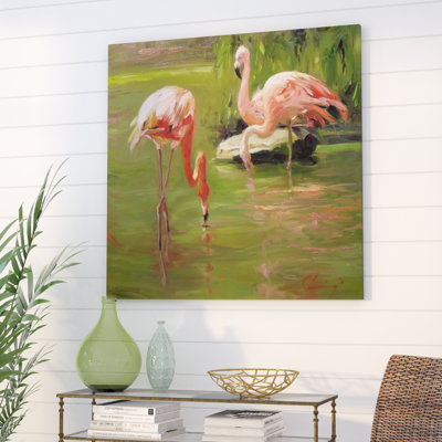 Flamant II - reproduction d'art sur toile