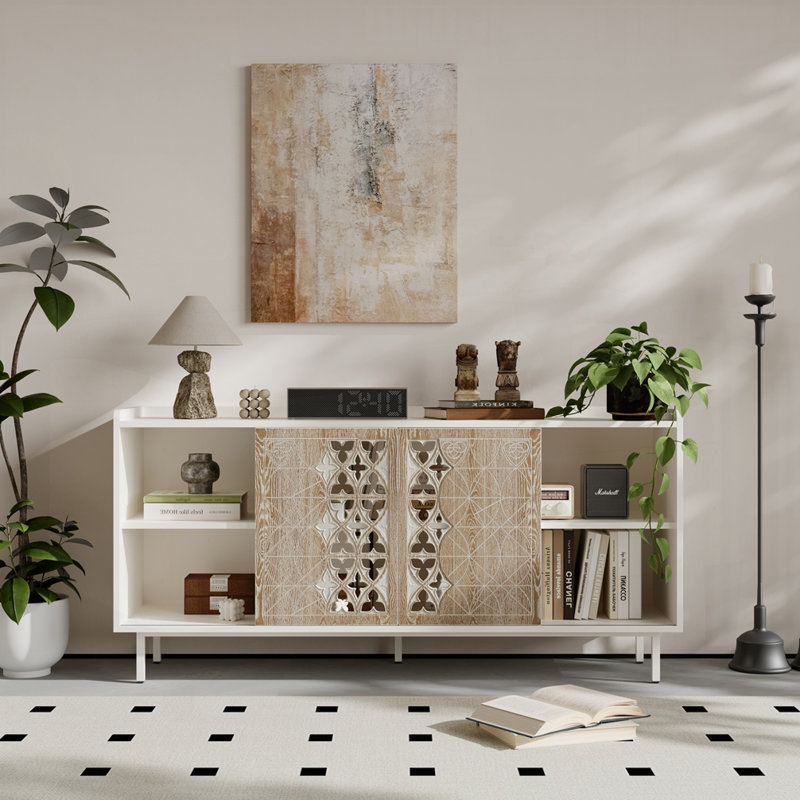 Armoire en bois massif Sicotas Mid Century