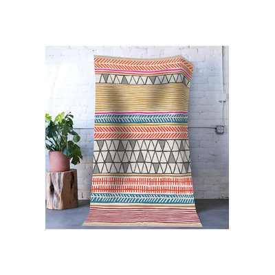 Tapis décoratif multicolore à motif géométrique moderne