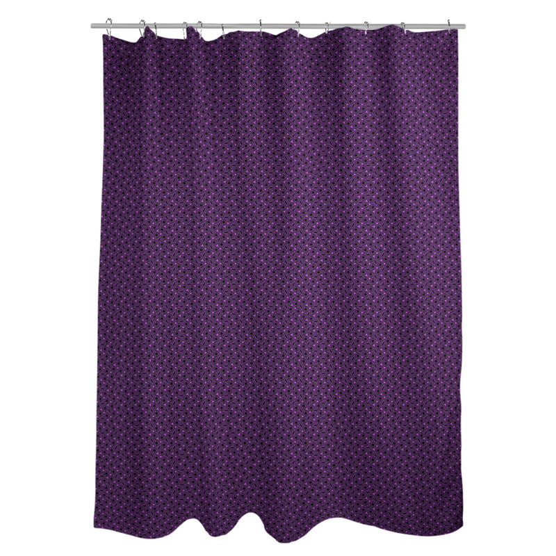 Rideau simple en treillis hexagonal classique, Violet / noir