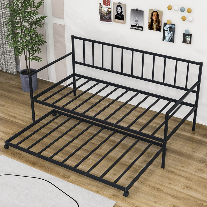 Lit de jour simple avec couchette en acier
