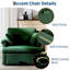 Fauteuil d'appoint pivotant moderne 39 po, grand fauteuil en velours côtelé avec 2 coussins-130219827