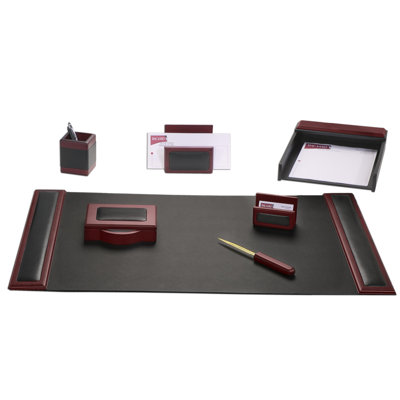 Leather Desk Organizer Set